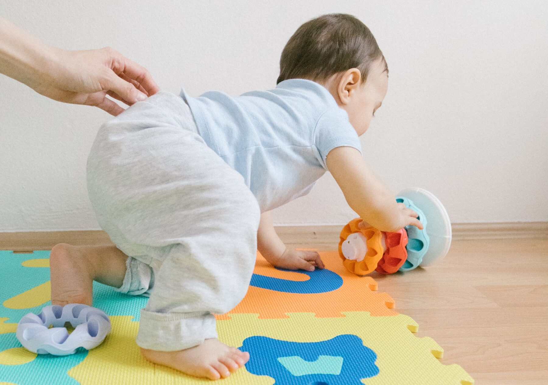 Baby crawling