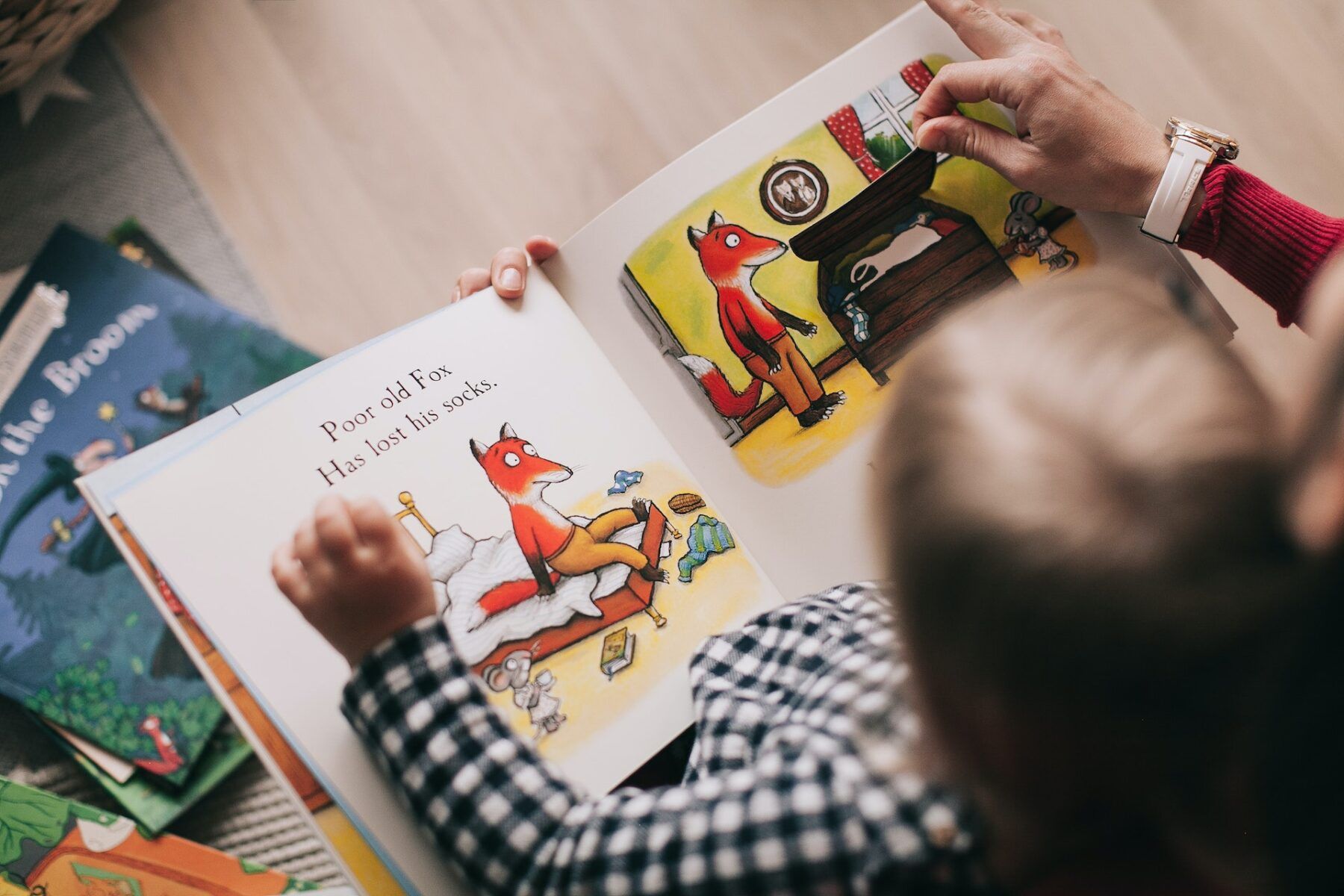 Child reading.
