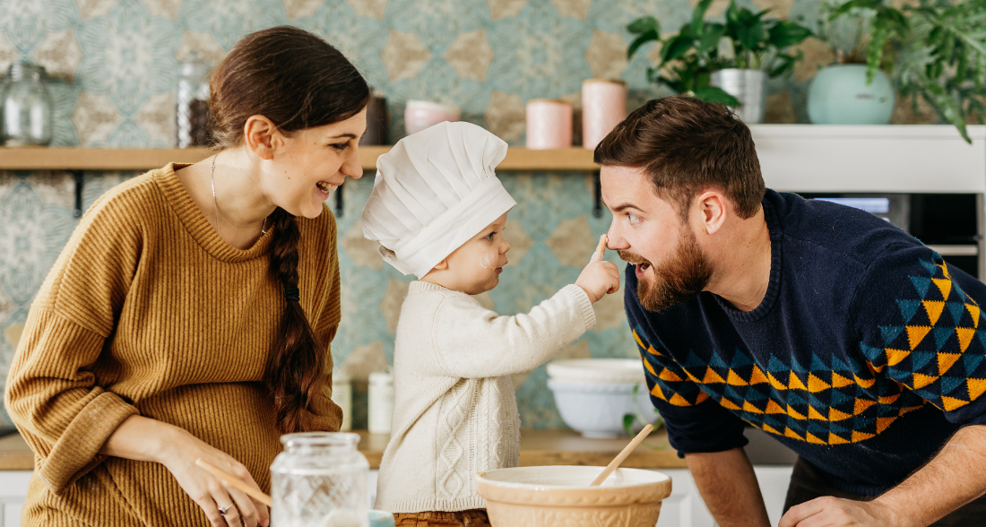 Family Cooking in the Kitchen